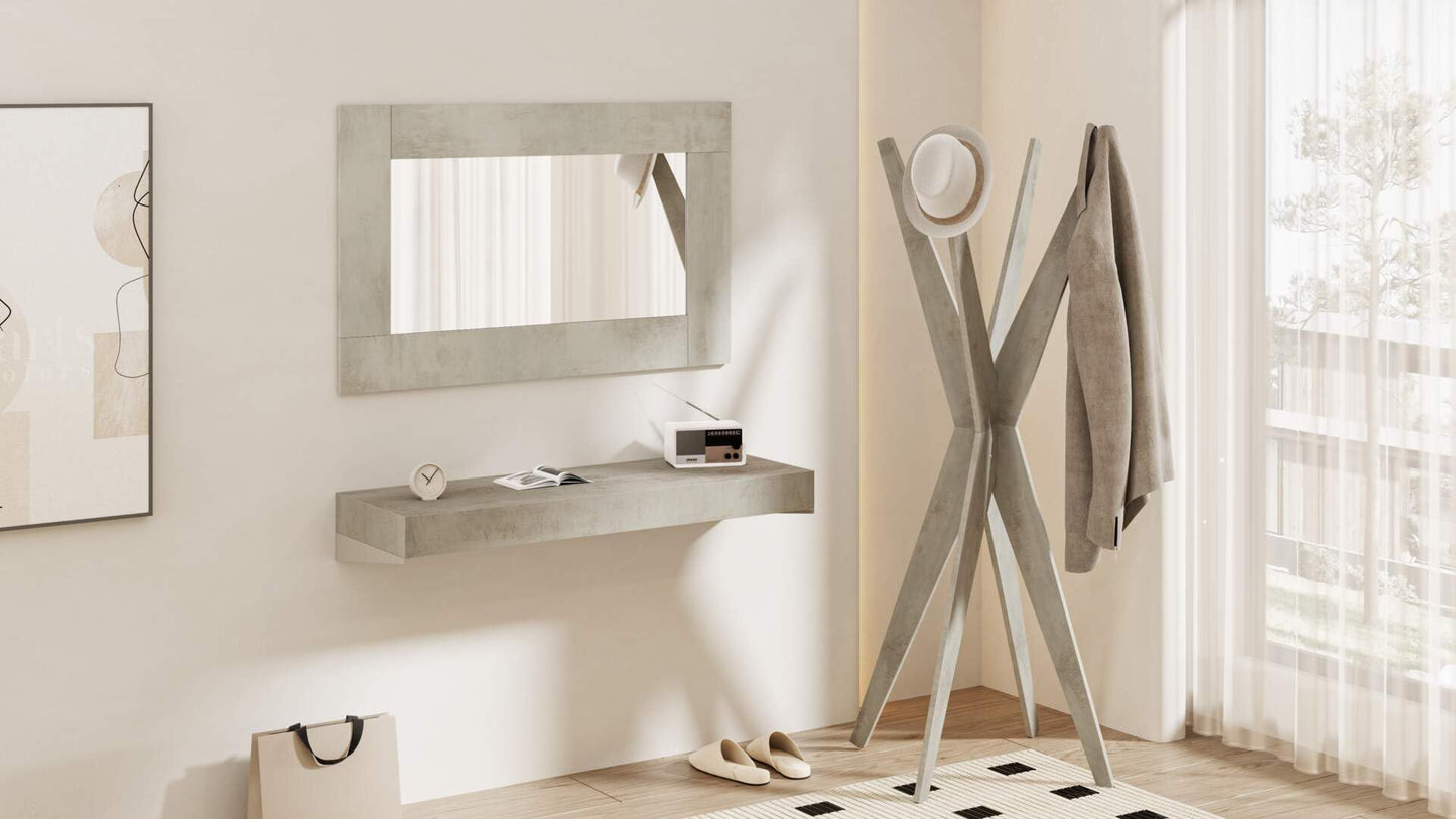 MOBILI FIVER Emma Kleiderständer Beton Grau Made in Italy